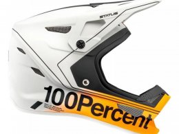 Casque vÃ©lo intÃ©gral 100% Status blanc/orange