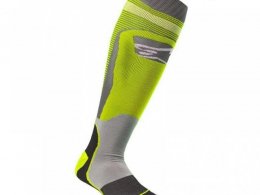 Chaussettes Alpinestars Mx Plus-1  jaune fluo cool/gris