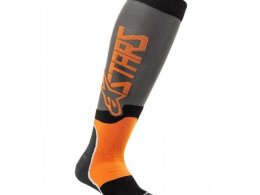 Chaussettes Alpinestars Mx Plus-2  cool gris/orange fluo