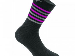 Chaussettes hautes vÃ©lo hiver Gist Climatic noir/rose