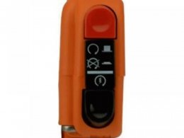 Commodo droit Ã22mm Tomaselli orange avec coupe-circuit