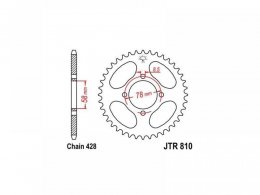 Couronne JT Sprockets Acier pas 428 48 dents