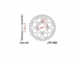 Couronne JT Sprockets Acier pas 428 56 dents