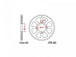 Couronne JT Sprockets Acier pas 520 42 dents