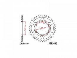 Couronne JT Sprockets Acier pas 520 45 dents