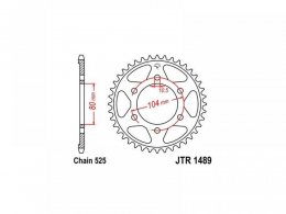 Couronne JT Sprockets Acier pas 525 39 dents