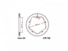 Couronne JT Sprockets Acier pas 525 39 dents