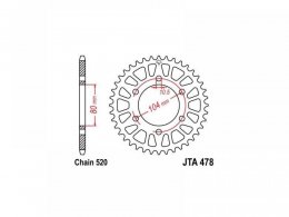 Couronne JT Sprockets Aluminium pas 520 46 dents