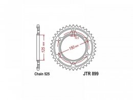 Couronne JT Sprockets JTR899 Acier pas 525 45 dents KTM 990 Adventure