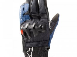 Gants cuir/textile Alpinestars Morph Sport noir/bleu