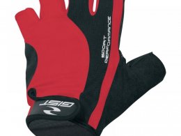 Gants vÃ©lo court Gist Pro noir/rouge