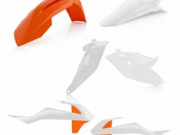 Kit plastique Acerbis KTM 85 SX 2019 Blanc/Orange Brillant