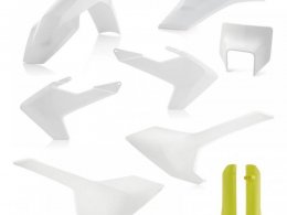 Kit plastique complet Acerbis Husqvarna 250 FE 2019 Blanc/Jaune Brilla