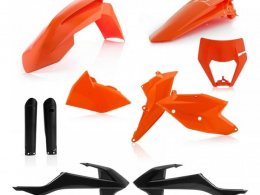 Kit plastique complet Acerbis KTM 125 EXC 2019 Noir/Orange Brillant
