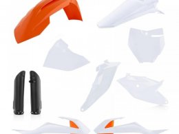 Kit plastique complet Acerbis KTM 85 SX 18-23 Orange/Blanc Brillant