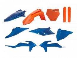 Kit plastique Polisport metal flow bleu/orange KTM SX/SXF 19-22