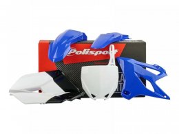 Kit plastique Polisport Yamaha 85 YZ blanc/noir/bleu (couleur origine