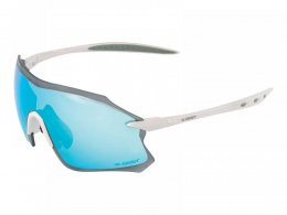 Lunettes soleil vÃ©lo Gist Pack bleu 100Â % UV monture blanche