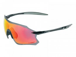 Lunettes soleil vÃ©lo Gist Pack orange 100Â % UV monture noire