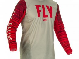 Maillot Fly Racing Kinetic Wave gris/rouge