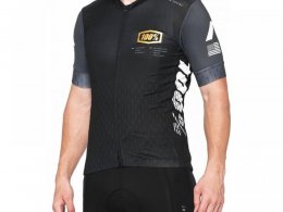 Maillot route/gravel manches courtes 100% Exceeda noir