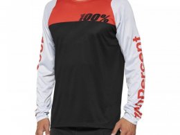 Maillot VTT manches longues 100% R-Core SP22 noir/rouge