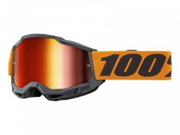 Masque cross 100Â % Accuri 2 orange â Ã©cran iridium rouge