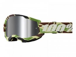 Masque cross 100Â % Strata 2 War Camo â Ã©cran iridium argent