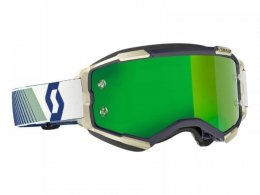 Masque cross Scott Fury bleu/vert â Ã©cran Works chrome vert