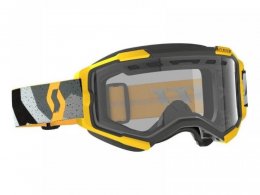 Masque cross Scott Fury Enduro camo gris/jaune â Ã©cran Works clair