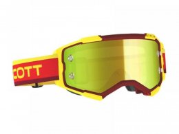 Masque cross Scott Fury Heritage rouge/jaune â Ã©cran Works chrome j