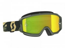 Masque cross Scott Primal Camo kaki â Ã©cran Works chrome jaune