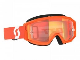 Masque cross Scott Primal orange/blanc â Ã©cran Works chrome orange