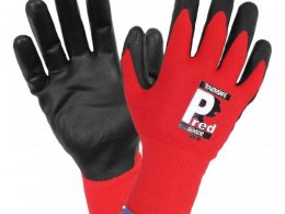 Paire de gants d'atelier Brazoline T10 rouge spÃ©cial Ã©cran tactile