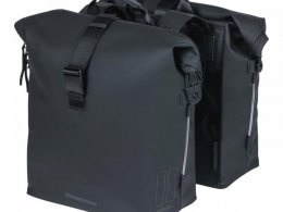 Paire de sacoches latÃ©rales de vÃ©lo Basil Soho 41L noires Ã  fixatio