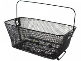 Panier VÃ©lo Basil Como en acier noir pour porte bagage, fixation par