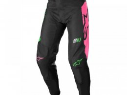 Pantalon cross Alpinestars Racer Compass noir/vert neon/rose fluo