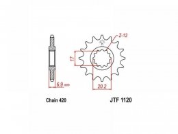 Pignon JT Sprockets Acier pas 420 10 dents