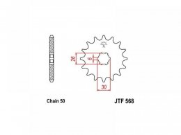 Pignon JT Sprockets Acier pas 520 17 dents