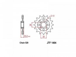 Pignon JT Sprockets Acier pas 520 17 dents