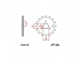 Pignon JT Sprockets Acier pas 530 15 dents