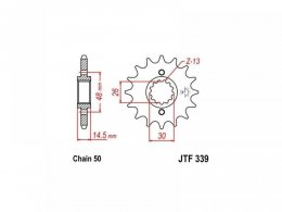 Pignon JT Sprockets Acier pas 530 16 dents