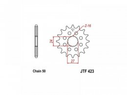 Pignon JT Sprockets Acier pas 530 17 dents