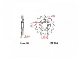 Pignon JT Sprockets en acier pas 520 12 dents pour Honda CRF 250R 21-2