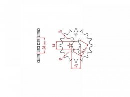 Pignon JT Sprockets pas 420 14 dents Derbi Senda 50 SM Xtreme 00-05