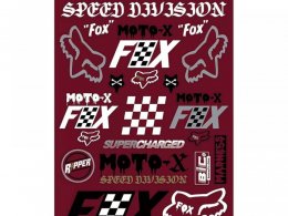 Planche de stickers Fox Racing Czar Track rouge cardinal