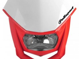 Plaque phare Polisport Halo rouge/blanc