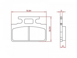 Plaquette de frein Brenta pour Honda Lead 125 de 1986-89