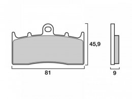 Plaquettes de Frein Brembo Road SA - mÃ©tal frittÃ©