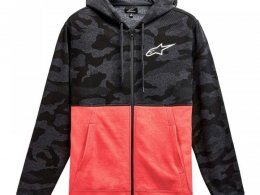 Sweat Ã  capuche Alpinestars Block camo gris/rouge